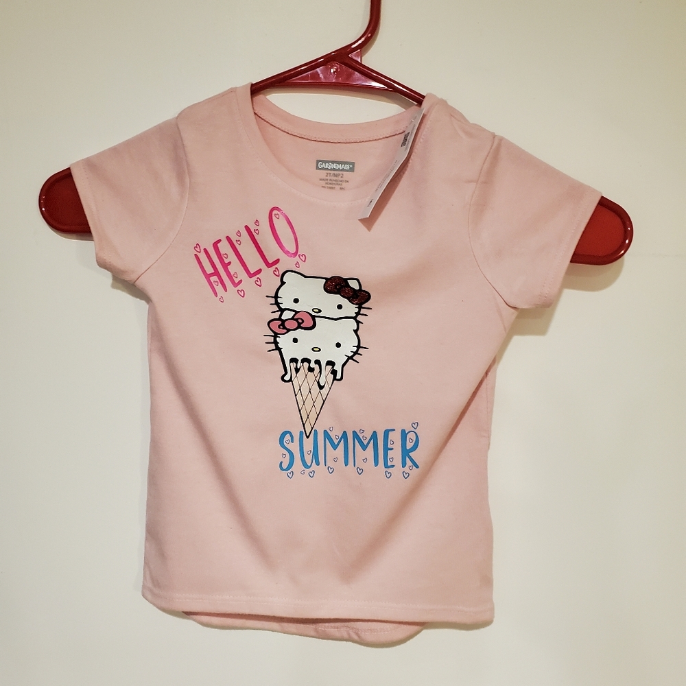 *FREE SHIP*Hello kitty so 2T handmade vinyl shirt
